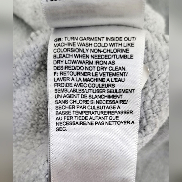 The North Face Womens Grey Hoodie Printed Pullover Kangaroo Pockets Logo L - Picture 13 of 15